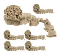Rotoli di iuta da 6,3 cm x 2,5 m, 6 pezzi, per matrimoni, fai da te, decorazioni rustiche, bordo bohémien, progetti creativi per la casa