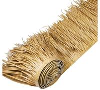 Rotoli di paglia di paglia con palma, facile da installare, pannelli decorativi da parete per tema tropicale, bar e giardini, aspetto realistico