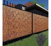 Rotoli di recinzione in bambù, ecologico, 1,3 m x 2 m, per la privacy esterna, decorazione del cortile, riduzione del rumore, materiale in bambù naturale