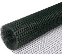 Rotoli di recinzione in filo metallico verde rivestito in PVC, 1,9 mm, rete metallica zincata per giardino e pollame, durevole e multiuso, 1,2 x 18 m, ideale per uso esterno