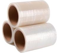 Rotoli di ricarica per pellicola protettiva per pavimenti per dispenser di copriscarpe Pellicole monouso per scarpe Adesivo trasparente PE Antiscivolo(3 rolls / 16cm)