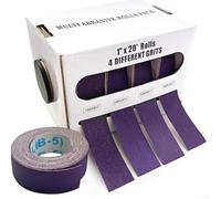 Rotoli di tessuto abrasivo da 25 mm per metallo, legno, vetro, pietra, con rivestimento uniforme e versatilità a grana multipla 80 120 180 240 320 400 600 (6 pezzi)