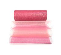 Rotoli di tulle glitter arcobaleno tulle colorato 6 pollici x 10 iarde Tessuto reticolato glitterato Bobina di tulle Rotolo di nastro tulle scintillante Rotolo tessuto con paillettes Rosa