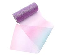 Rotoli in tulle glitterato, 15,7 cm x 15,5 m, per runner da tavolo, sedia, guaina, fiocco, cucito, artigianato, tessuto, decorazione per matrimoni, feste, regali, nastro decorativo