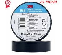 ROTOLI NASTRO ISOLANTE ISOLATO NERO 3M IN PVC ELETTRICISTA TEMFLEX 1500 25 METRI