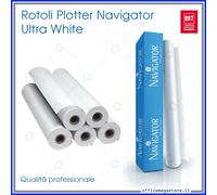 rotoli per plotter carta bianca navigator rotolo A0 A1 A2 gr. 90 grandi formati