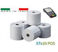 ROTOLI per POS Carta Termica 50 pezzi mm 57 x 20 metri Rotoli TERMICI omologati