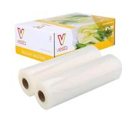 Rotoli per sottovuoto Vesta Precision - 2 per scatola - Trasparente e goffrata - Senza BPA, piombo e ftalati (20x600 cm)