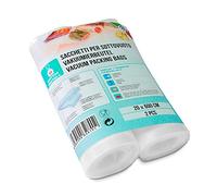 Rotoli Sottovuoto Sacchetti per Alimenti - Super Resistenti - Adatti a Tutte le Macchine Sottovuoto - Trasparenti - Cottura e Congelazione (2, 20x600)