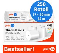 Rotoli termici 57x50x12mm 32m senza BPA PEFC 250 rotoli