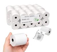 Rotoli Termici 80x80 Omologati - BPA Free - Metraggio Reale GARANTITO - per POS e Registratori di Cassa - Carta Termica Alta Qualità - Marchio Gicaprice (20 Pezzi)