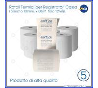 Rotoli termici 80x80 per registratori fiscali cassa carta di qualità certificata