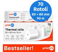 Rotoli termici 80x80x12mm 90m senza BPA PEFC 70 rotoli