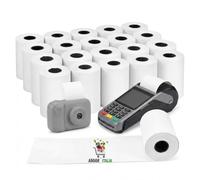 Rotolini Pos, Rotoli di Carta Termica per Stampanti Pos Registratori Di Cassa, 57mm x18 metri, Confezione da 20 e 10, Senza Inchiostro, Finitura Opaca ottimo materiale (20)