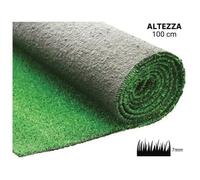 rotolo 1 x 25 m TAPPETO PRATO SINTETICO ERBA SINTETICA 7mm h.1 mt VERDE h.100 cm