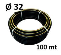 ROTOLO 100 MT - tubo polietilene Ø 32 mm gas alta densità PE 80 NUPIGAS