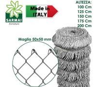 ROTOLO 25 m RETE METALLICA ZINCATA PER RECINZIONE A MAGLIA LIBERA SCIOLTA