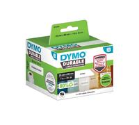 DYMO LW - Etichette industriali durevoli per etichettatrici LabelWriter, Colore Bianco, 25 x 89 mm, 2 Rotoli da 350 Pezzi