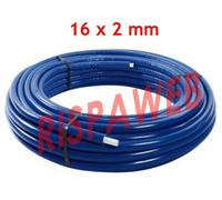 Rotolo 50 metri tubo multistrato rivestito coibentato guaina blu diametro 16x2