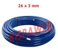 Rotolo 50 metri tubo multistrato rivestito coibentato guaina blu diametro 26x3