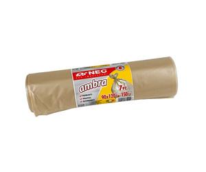 Rotolo 7 sacchi ambra professionali per raccolta differenziata 140 L 90x120 cm
