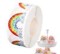 Rotolo Adesivo da 500 Pezzi - Autoadesivo, Varie Forme di ricompensa, Fantastici per Insegnanti, attività Scolastiche, Scrapbooking, diario, Artigianato, Feste Colorate Brillanti