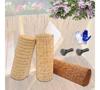 Rotolo Bamboo Giardino Altezza da 30cm A 180cm Recinto di Privacy Recinzione Canne Schermo di Protezione della Privacy del Balcone per Cortili Piscina dal Sole E dal Vento