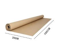 Rotolo di Carta Kraft Colore Avana, Misure: 100 cm x 200 mt, Ottimo per Imballaggi, Regali e Pacchi Postali, Made In Italy