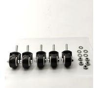 Rotolo con asta filettata M8 x 25 e dado distanziatore, 1,5 pollici, per carrelli della spesa, trolley, banchi da lavoro, mobili (ruote non frenate, 5)