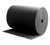 Rotolo da 10 m/rotolo di schiuma insonorizzante, 5 cm di spessore autoadesivo in cotone fonoassorbente, tavole acustiche per studio home cinema Ktv (colore: nero, dimensioni: 10 m)