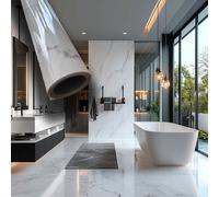 Rotolo da 3,6mq Rivestimento AUTOADESIVO in SXP thermo/acustico MARMO LUCIDO HI-RES 1200x3000x2,5mm HYDRO. Col. 358-45