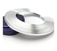 Rotolo da 4 m di filo metallico morbido in alluminio piatto da 5x1 mm - 12 colori for la creazione di gioielli e lavori fai da te, 1 pezzo(Silver)