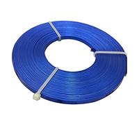 Rotolo da 4 m di filo metallico morbido in alluminio piatto da 5x1 mm - 12 colori for la creazione di gioielli e lavori fai da te, 1 pezzo(Blue)