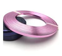 Rotolo da 4 m di filo metallico morbido in alluminio piatto da 5x1 mm - 12 colori for la creazione di gioielli e lavori fai da te, 1 pezzo(Pink)