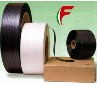 ROTOLO DA 750 METRI REGGETTA NERA IN PLASTICA POLIPROPILENE MM 15 PER IMBALLAGGI