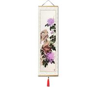 Rotolo da parete, dipinto murale, dipinto su rotolo di seta, decorazione da parete asiatica, splendida arte cinese, decorazione orientale, pittura cinese Feng Shui, rotolo da parete giapponese, rotolo