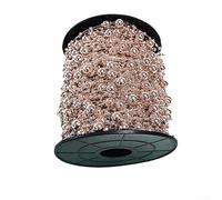 Rotolo di 60 m artificiale per ghirlanda di perle per decorazione festa di nozze con perline da 8 mm e 3 mm su filo da pesca (placcatura in oro2)