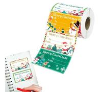 Rotolo di adesivi natalizi, graziose e divertenti, etichette autoadesive per buste, striscia adesiva decorativa, foglio adesivo per le vacanze, nastro per diario, sigillo per biglietti di auguri