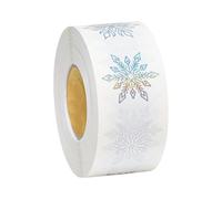 Rotolo di adesivi natalizi per buste, rotolo di etichette natalizie trasparenti, impermeabili, autoadesivi, decorativi, per fai da te di Natale, adesivi rotondi autoadesivi