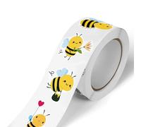 Rotolo di adesivi per apii mellifere - Decalcomanie per sigillare buste con apii | Adesivi e decalcomanie con apii | Adesivi animali per bambini | Adesivi Honey Bee per bambini, laptop