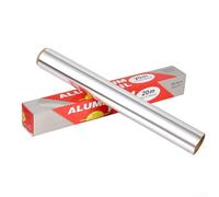 Rotolo di alluminio antimanomissione per cucinare, cuocere, barbecue e congelatore, 30 cm x 20 m, con lama da taglio integrata