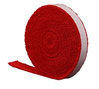 Rotolo di asciugamano in fibra super morbida, 5 m, con pelo lungo, per controllo del sudore, per canne da pesca, badminton e racchette da tennis (5 m, rosso)