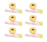 Rotolo di Banda di Avvertimento, 6 Pezzi di Costruzione in Poliestere Portatile Colore Bianco Giallo per Scavi Archeologici