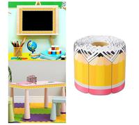 Rotolo di bordo per matita da 18 m, bordo per bacheca, larghezza 2,7 pollici,