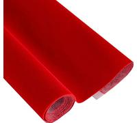 Rotolo di carta floccata autoadesiva in velluto morbido per gioielli, cassetto e bastone in velluto, per mobili, arti e artigianato, progetti fai da te, 44 x 300 cm, colore: rosso