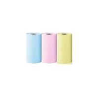 Rotolo di carta termica adesiva da 58 mm, confezione multicolore bianca for mini stampanti fotografiche(3 Rolls Colors)