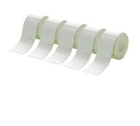 Rotolo di carta termica per etichette compatibile con stampante di codici a barre tascabile B21 B1 B203 Stampa nome 5 rotoli Bianco impermeabile(5WH 30-40mm)