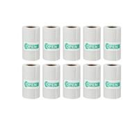 Rotolo di carta termica, Rotolo di carta termica trasparente autoadesivo for mini stampante 57x25mm confezione da 2-10 pezzi(10PCS Transparent)
