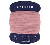 Rotolo di carte Yokota Daruma Sashiko filo (sottile) Col.211 Red Plum 40 m 01...