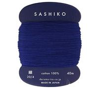 Rotolo di carte Yokota Daruma Sashiko filo (sottile) col.215 blu navy 40 m 01...
